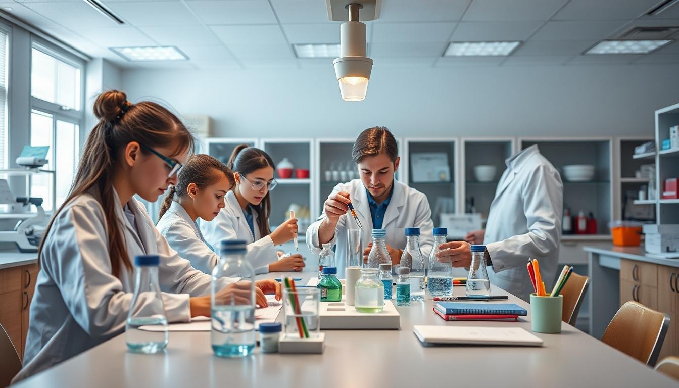 Student developing practical and academic skills